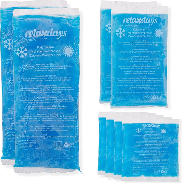 Immagine prodotto Relaxdays Kühlpads (8 x, 1750 g)