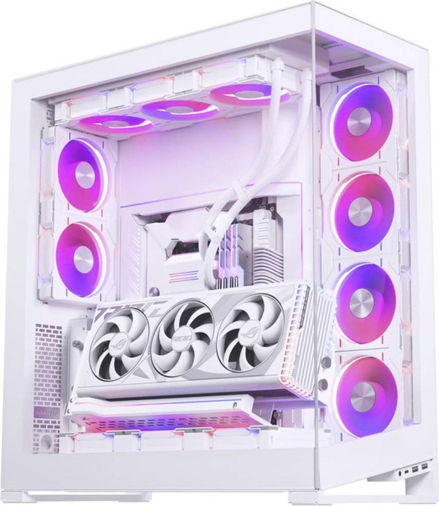 Productafbeelding Phanteks Premium verticale GPU-beugel + PCIe 4.0 x 16 Riser-kabel, DRGB - 220 mm, wit