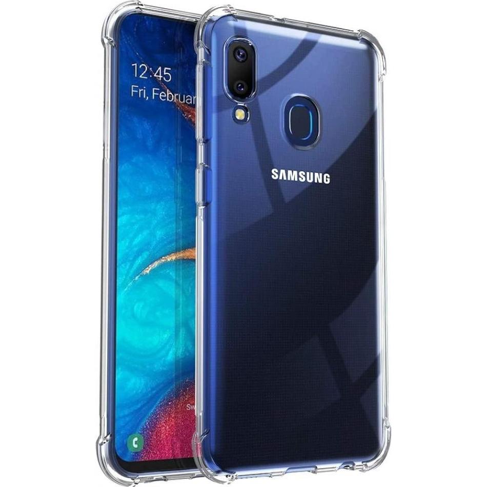 Screenguard Samsung Galaxy A20e Hülle Crystal Soft Airbag Bumper (Samsung Galaxy A20e), Smartphone Hülle, Transparent