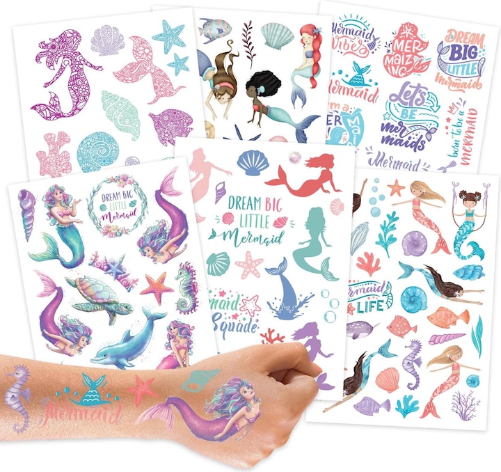 Papierdrachen Kids Tattoos - Mermaids