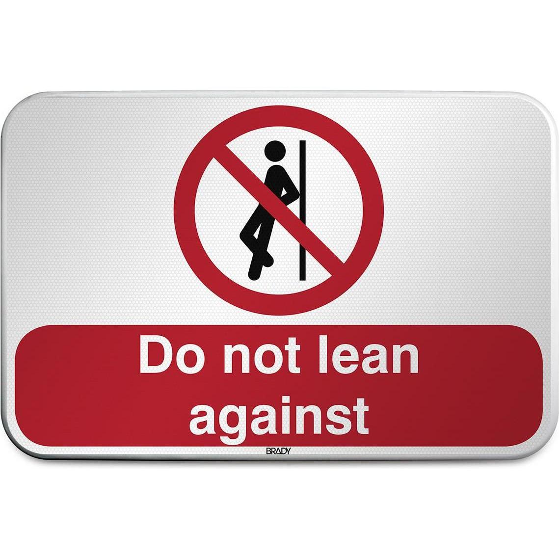 Brady, Sicherheitskennzeichnung, ISO Safety Sign - No leaning