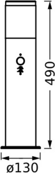 Actual product image Ledvance LEDV bollard light (E27, IP44)
