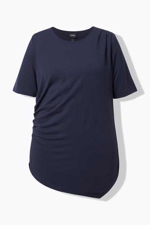 Actual product image Ulla Popken Asymmetric Pointed Hem Tee (58)