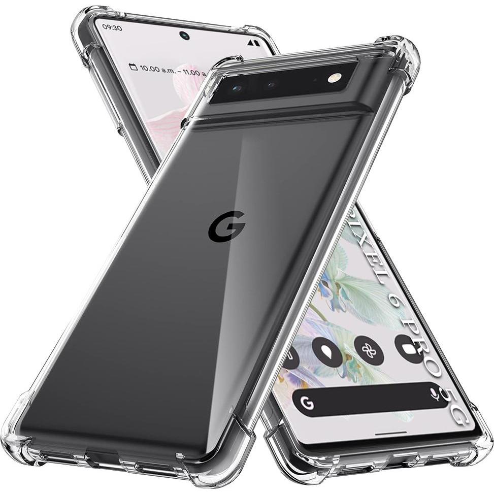 Techsuit - Shockproof Clear Silicone - Google Pixel 6 Pro - Clear (Google Pixel 6 Pro), Cover smartphone, Trasparente