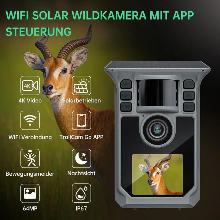 Produktbild Hrivcam 4K Wildkamera mit Bewegungsmelder und Nachtsicht