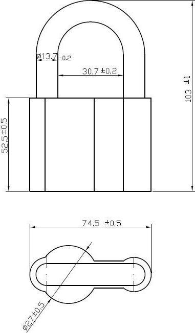 Valori nutrizionali e ingredienti Okko LUCCHETTO AL780 80 MM ALLUMINIO 6/48
