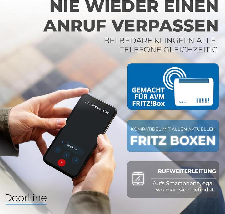 Actual product image Doorline Slim DECT Door Opener Intercom Two-Family Home Anthracite (DECT ULE)