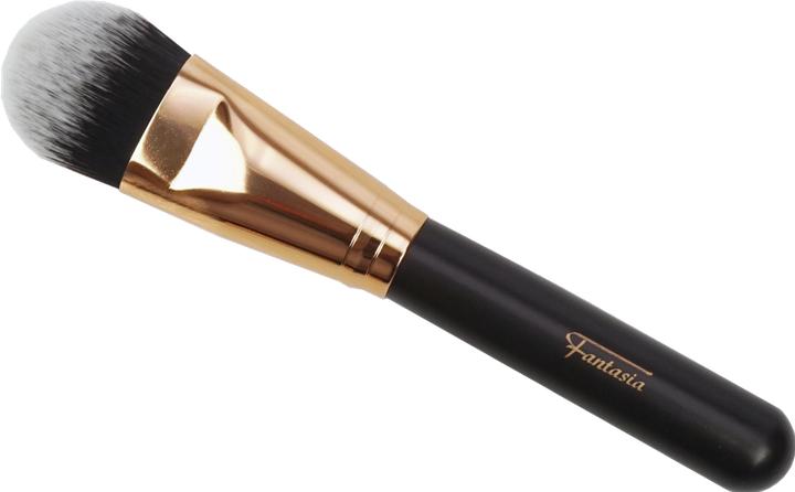 Produktbild Make-up Pinsel mit kupfer- farbener Zwinge, Synthetik- haar, dunkelbrauner Griff (Foundation)