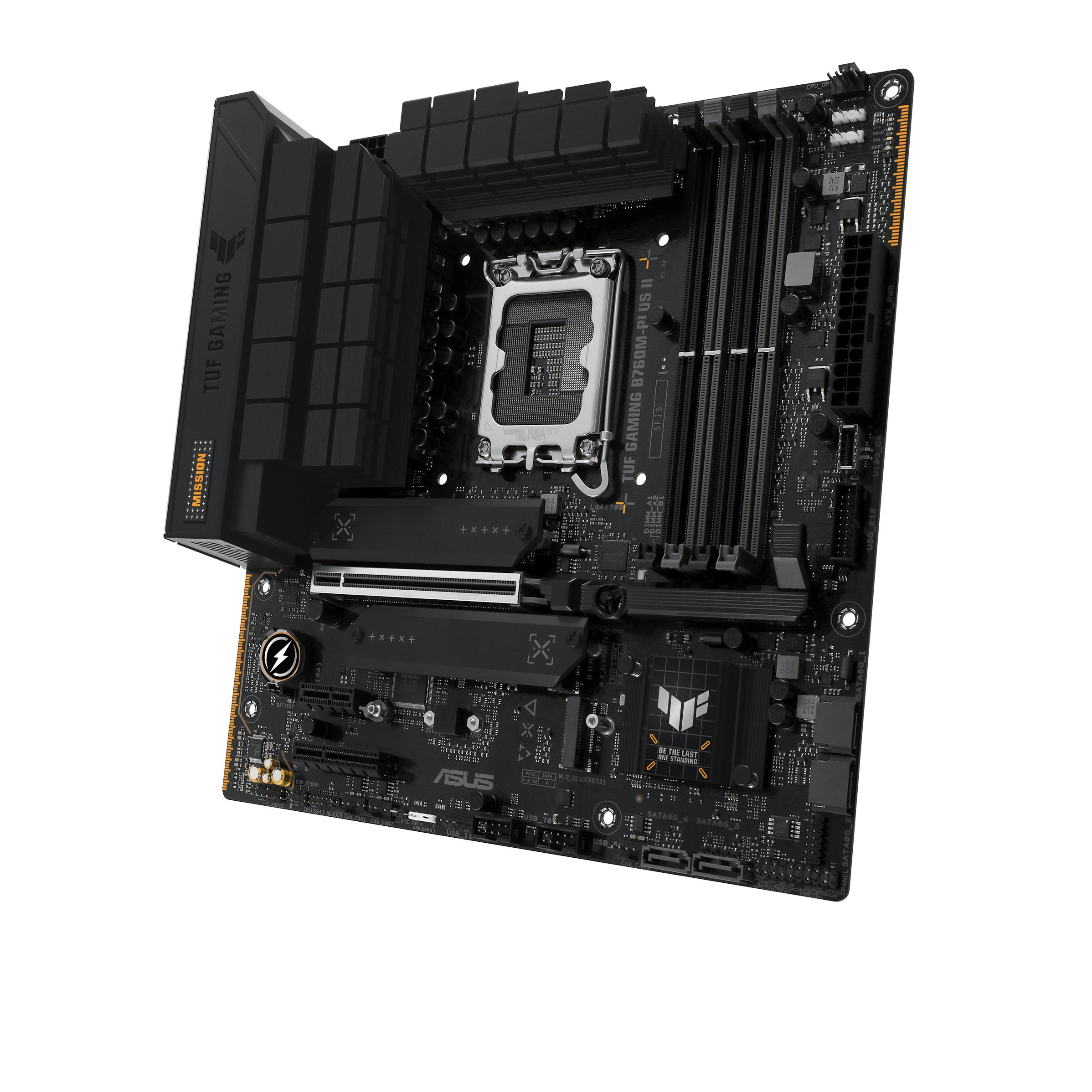 ASUS TUF GAMING B760M-PLUS II (LGA 1700, Intel B760, mATX), Mainboard
