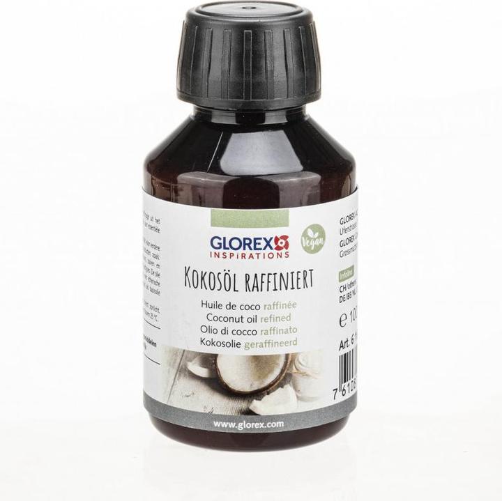 Actual product image Glorex Cosmetic oil coconut refined 100 ml (Body oil, 100 ml)