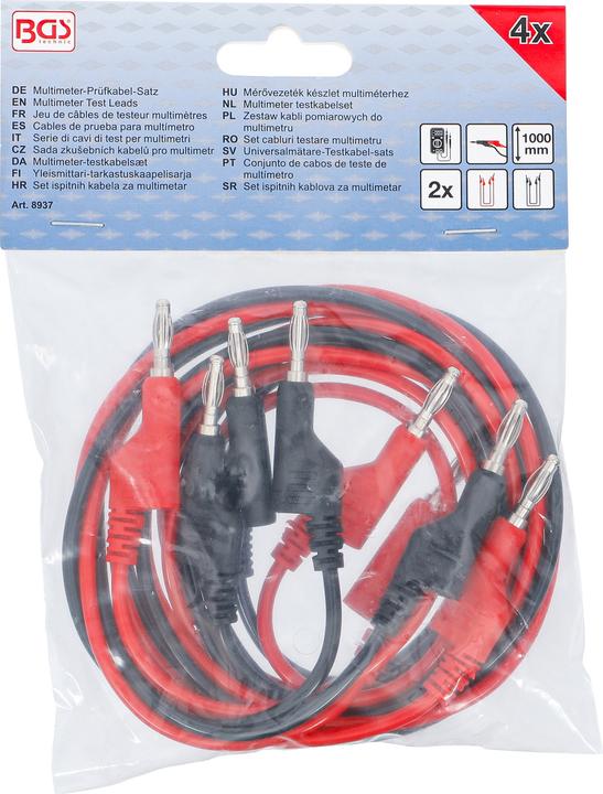 Produktbild BGS Multimeter-Prüfkabel-Satz | 4 mm