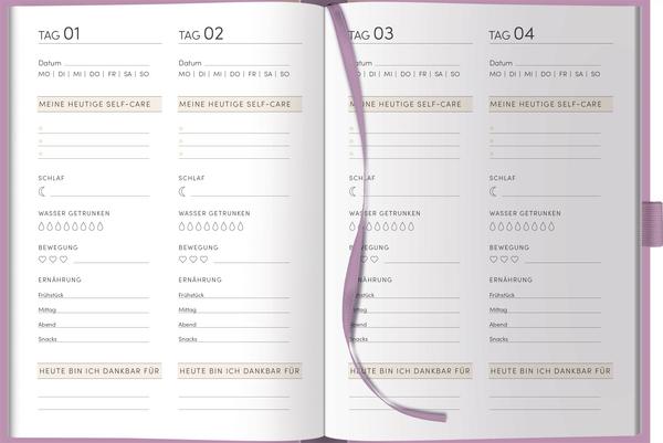 Actual product image Self-care-Tagebuch Flieder (A5)