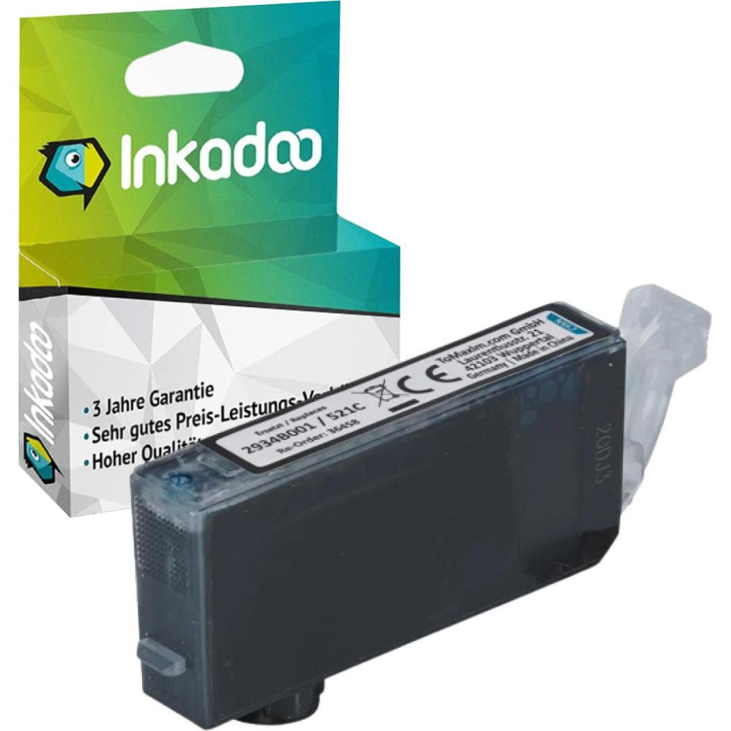 Inkadoo, Druckerpatrone, Druckerpatronen kompatibel zu Canon 2934B001 / CLI-521C Tintenpatrone, cyan Cyan (C)