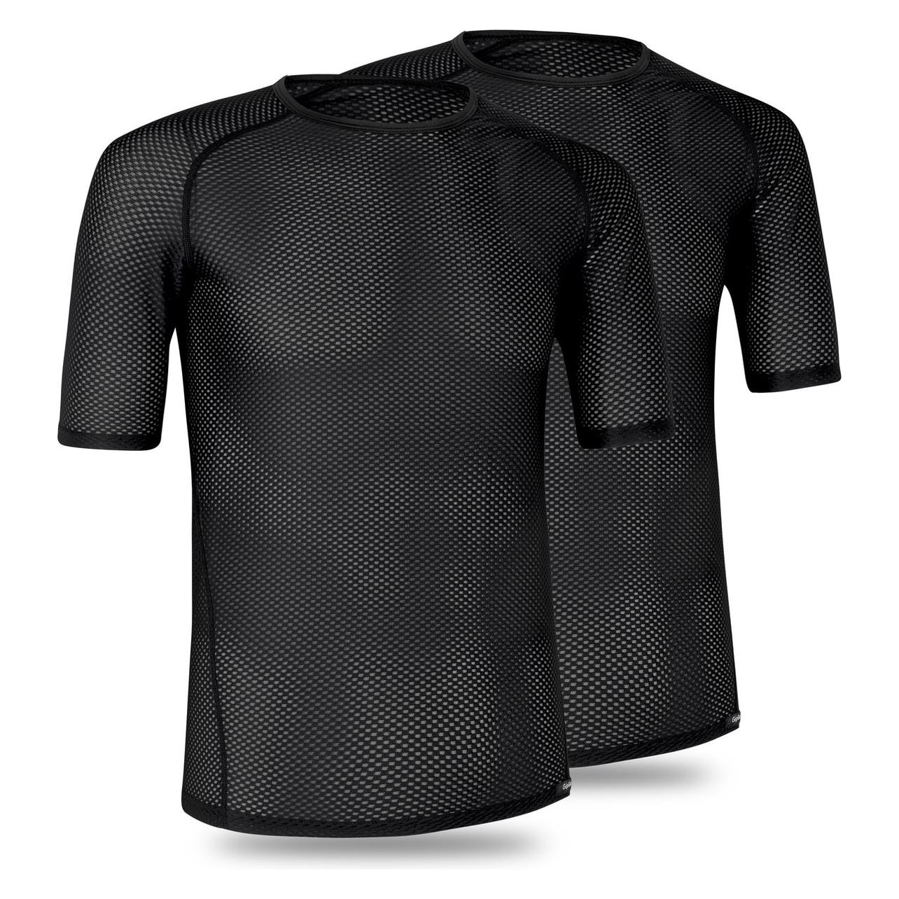 GripGrab, Mannen, Functioneel Overhemd, Ultralicht Mesh Base Layer Vest Met Korte Mouwen 2-pack (S), S