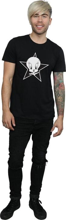 Actual product image Looney Tunes Mens Tweety Pie Mono Star T-Shirt (3XL)