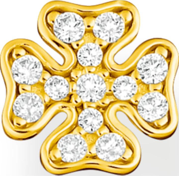 Produktbild Thomas Sabo Einzel Ohrstecker Kleeblatt Gold (925er Silber)