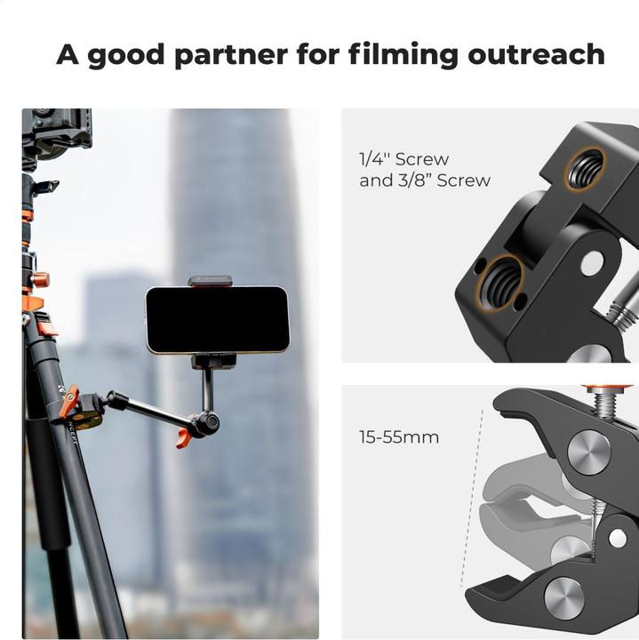 Immagine prodotto K&F Concept Super Clamp & Magic Arm