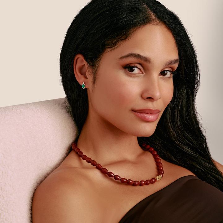 Immagine prodotto Thomas Sabo Ohrstecker Tropfen Smaragdgrün Elyndra Silber (Argento 925)