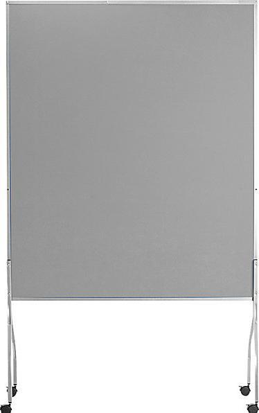 Produktbild Rocada Moderationswand, mobil, HxBxT 1950x1200x680 mm, Textilbezug grau