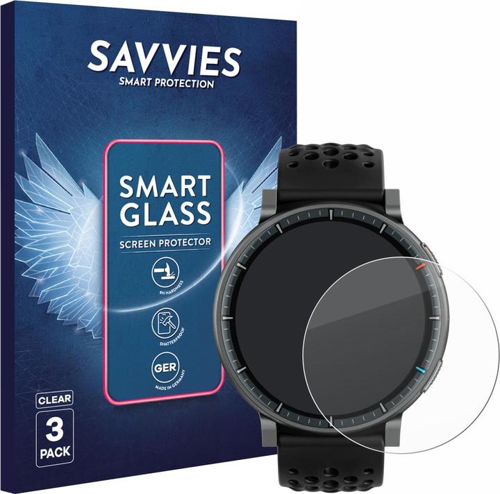 Actual product image Savvies 3x Smart Glass - 9H Hybrid Glass Screen Protector for Amazfit Active Max