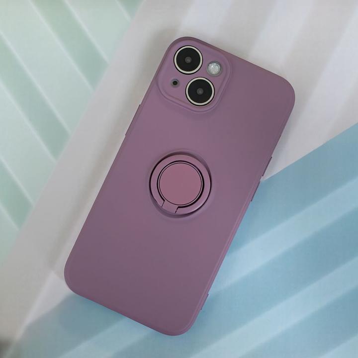 Actual product image OEM Finger Grip case for iPhone 15 6,1" light purple (Apple iPhone 15)