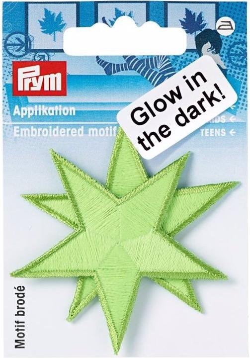 Image du produit Prym Application GLOW IN THE DARK, étoiles, vert 2 pcs. (2 pcs, 6 x 5.50 cm)