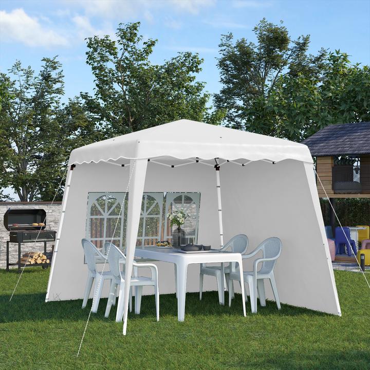 Actual product image Outsunny Pavilion with 2 side walls and individual height adjustment (240 cm, 240 cm)