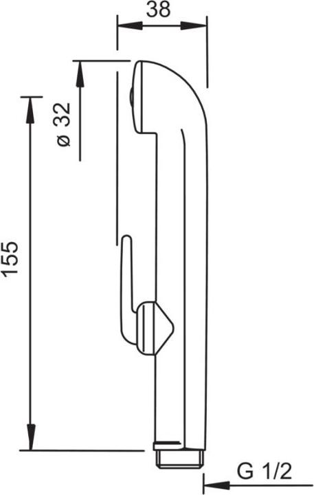 Actual product image Oras Hand Shower Bidetta Chromium Plated (1 Beam type, 20 l/min)