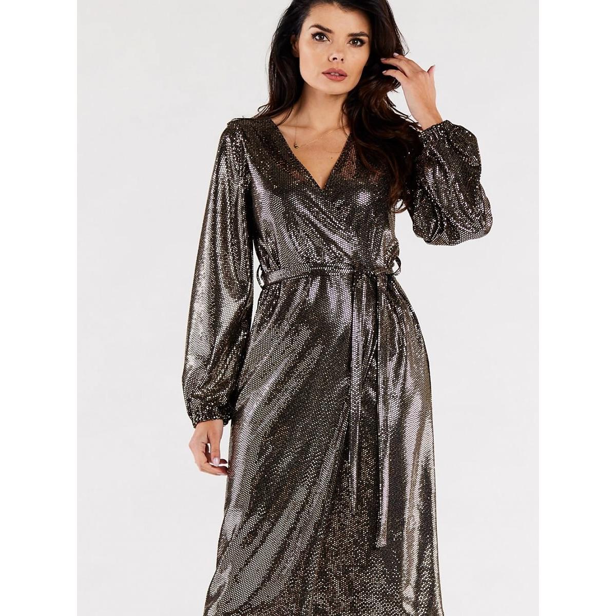 Awama, Damen, Kleider, Abendkleid, Gelb, (L)