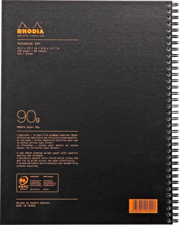Actual product image Rhodia Notebook Rhodiactive (A4+, Checked, Soft cover)