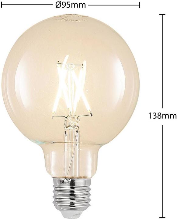 Image du produit Arcchio Ampoule LED E27 4W 2.700K G95 Globe, filament, claire (E27, 4 W, 470 lm, 1 x, E)