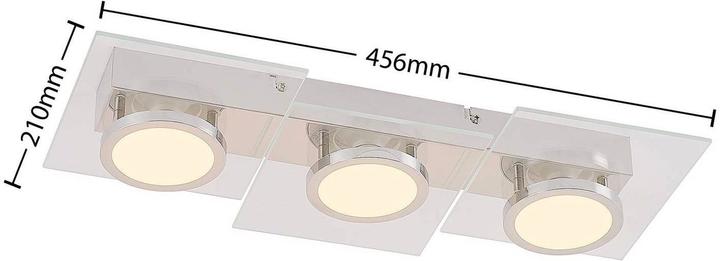 Actual product image Lindby Imiria LED ceiling light, three-flame (400 lm, GU10)