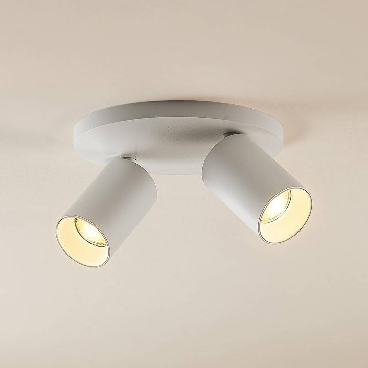 Image du produit Arcchio Brinja, spot de plafond, rond, 2 flammes, blanc (GU10)