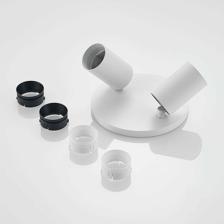 Image du produit Arcchio Brinja, spot de plafond, rond, 2 flammes, blanc (GU10)