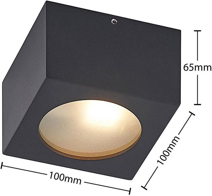 Actual product image Arcchio Nieva downlight, G9, angular, black (G9)