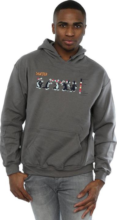 Immagine prodotto Looney Tunes Sylvester Colour Code Felpa con Cappuccio Uomo (L)
