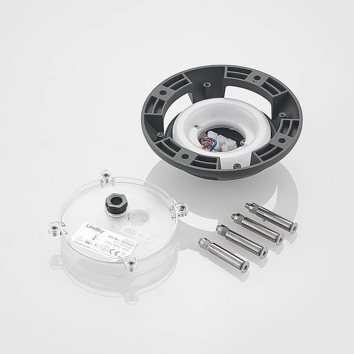 Produktbild Lindby Huban LED-Bodenaufbauleuchte, vierflammig (1100 lm, IP67)