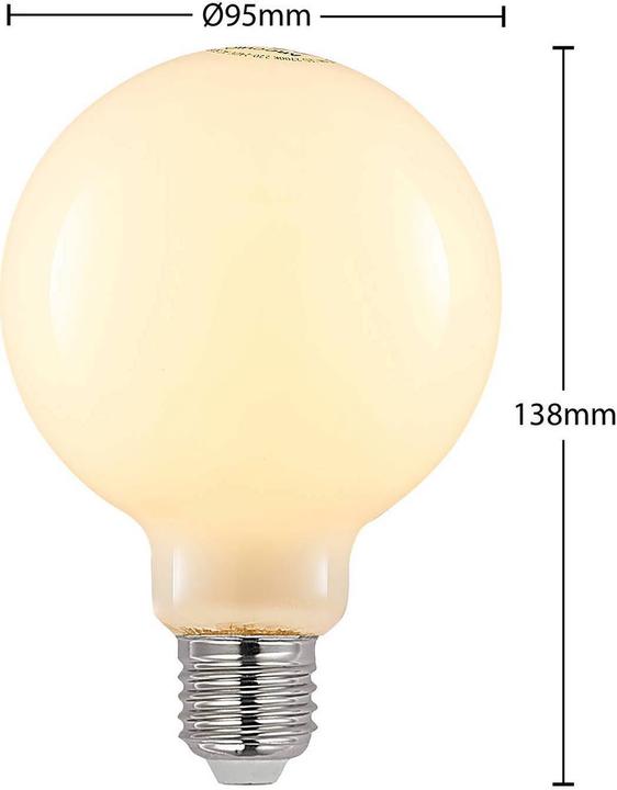 Actual product image Arcchio LED lamp E27 4W 2.700K G95 Globe, dimmable, opal (E27, 470 lm, 1 x)