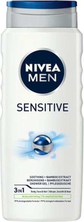Image du produit NIVEA Hommes, sensible, Gel douche, 500 ml (500 ml)