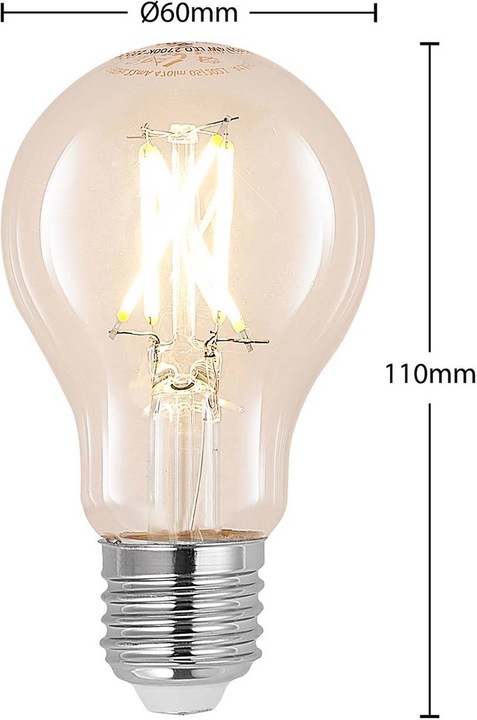 Produktbild Arcchio LED-Lampe E27 8W 2.700K Filament, dimmbar, klar (E27, 8 W, 980 lm, 1 x, E)