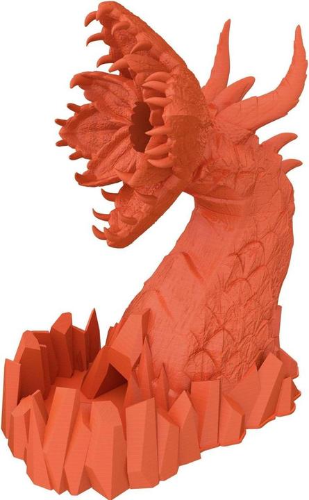 Produktbild Feldherr 3D-gedruckter Würfelturm Moonworm orange für Tabletop-Spiele (Kunststoff)