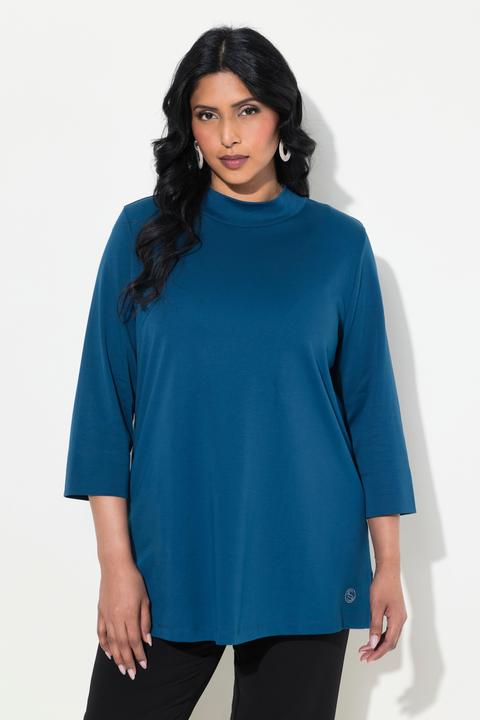 Produktbild Ulla Popken Shirt, A-Linie, Stehkragen, 3/4-Arm, Pima Cotton (46, 48)
