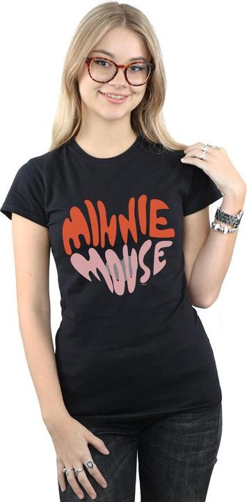 Actual product image Disney Womens/Ladies Minnie Mouse Heart Shaped Cotton T-Shirt (XXL)