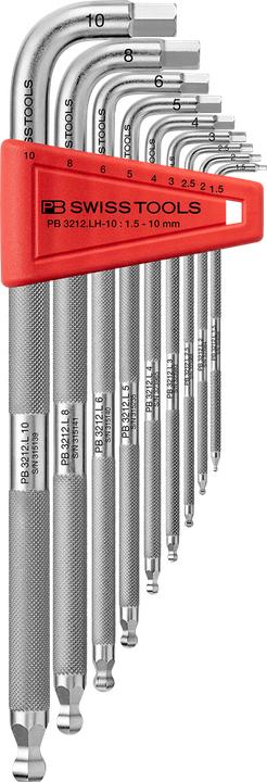 PB Swiss Tools Winkelschraubenzieherset PB 3212 CBB mit Halter bis Gr.10