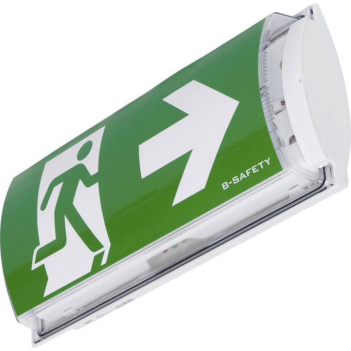 Actual product image B-Safety B STY LED escape route emergency lighting wall surface mounting exit, escape route, right, left