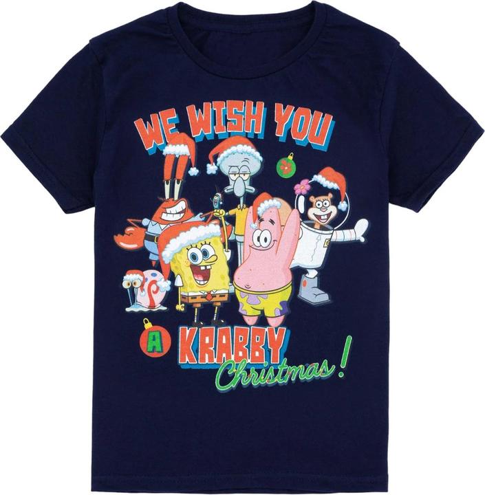 Produktbild Spongebob Squarepants Krabby Christmas TShirt (128)