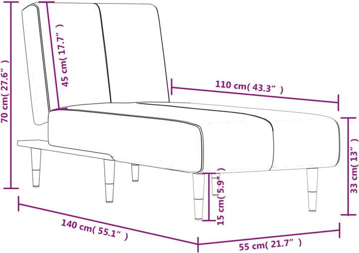 Produktbild vidaXL Chaiselongue (Recamiere)