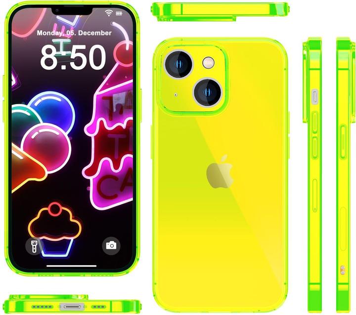 Produktbild Nalia Klar Transparente Neon Silikon Hülle (Apple iPhone 14 Plus)
