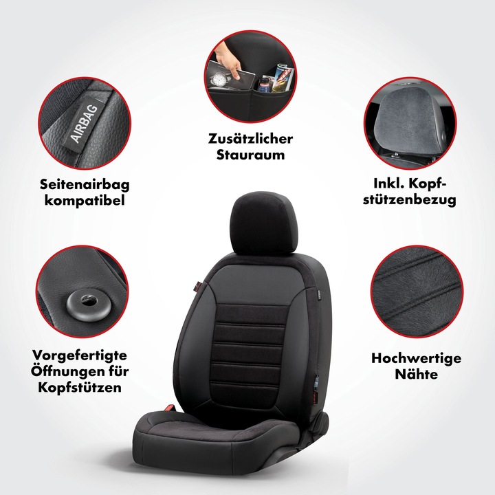 Immagine prodotto Walser Coprisedili per Nissan Qashqai/Qashqai +2 I 12/2006-04/2014, 2 coprisedili singoli