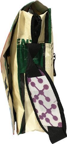 Immagine prodotto Bekos Upcycling - Borsa a tracolla XL da borse riciclate Patchwork Elephant